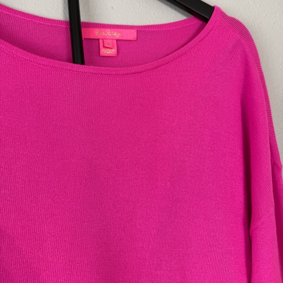 Lilly Pulitzer Hot Pink Emberly Sweater Size M - Picture 8 of 10
